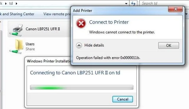 رفع ارور 0x0000011b هنگام اضافه کردن پرینتر شبکه‌ای در ویندوز